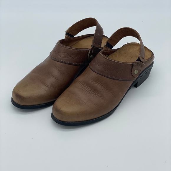 Ariat Women's Brown Leather Slip-On Back-Strap Comfort Clogs  #10023106 - Size 6 - Picture 5 of 14